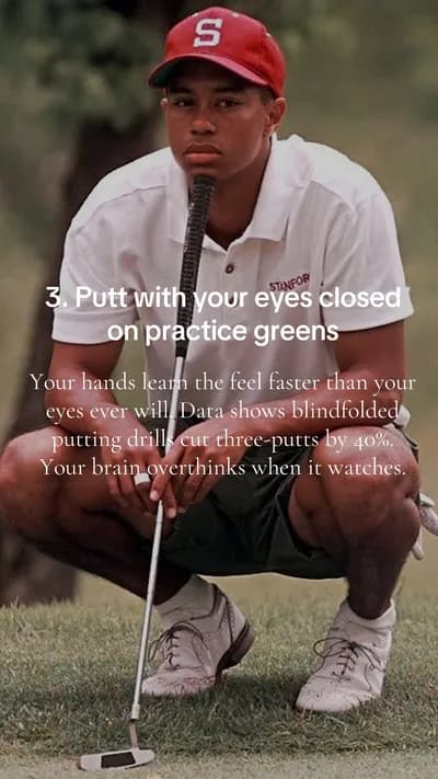 Slide 4 of the Scratch AI slideshow “6 weird golf hacks that feel illegal but actually work”